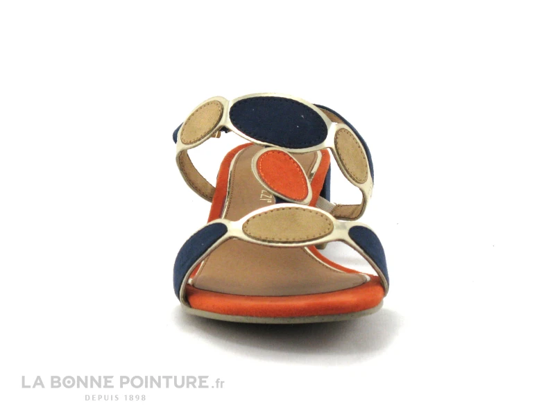 Marco Tozzi 2-28230-20 Navy Comb - Sandale Femme - Talon Carre 2 Marco Tozzi 2-28230-20 Navy Comb - Sandale Femme - Talon Carre – Image 2