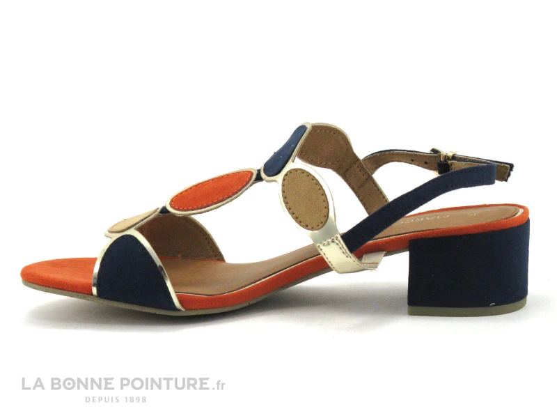 Marco Tozzi 2-28230-20 Navy Comb - Sandale Femme - Talon Carre 3 Marco Tozzi 2-28230-20 Navy Comb - Sandale Femme - Talon Carre – Image 3