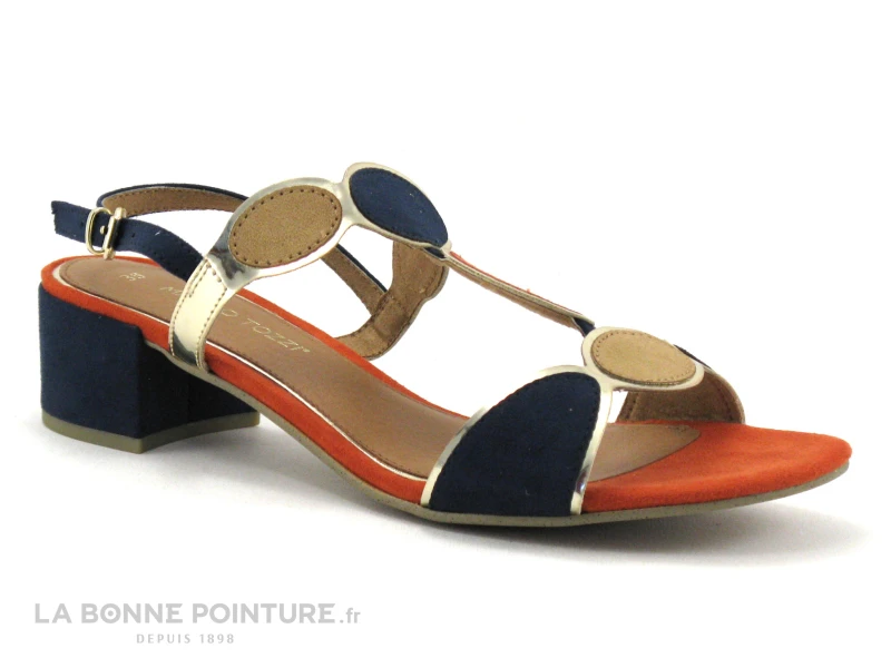 Marco Tozzi 2-28230-20 Navy Comb - Sandale Femme - Talon Carre 5 Marco Tozzi 2-28230-20 Navy Comb - Sandale Femme - Talon Carre – Image 5