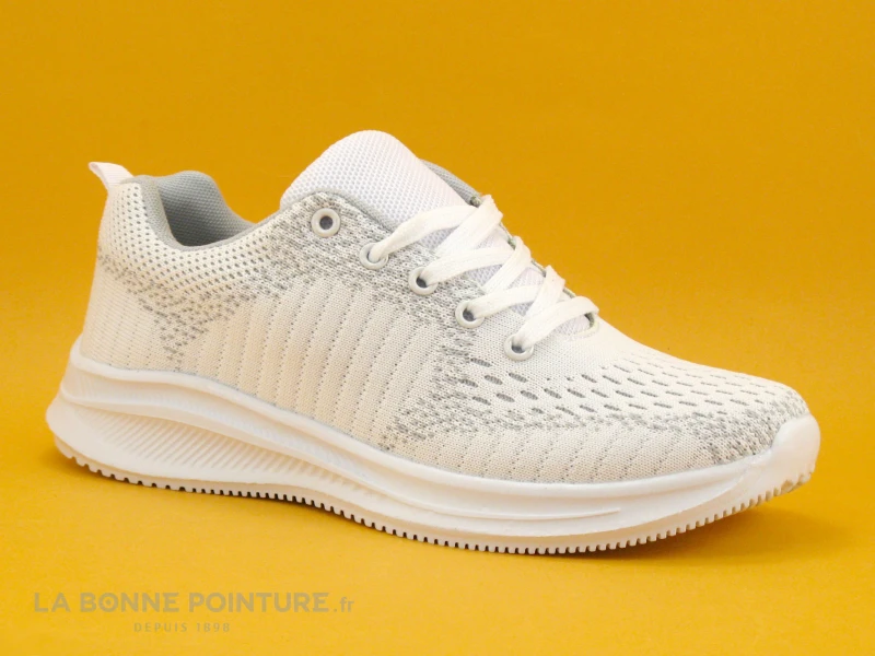 Run Away NINA Blanc - Basket Femme Maille Blanche 1 Run Away NINA Blanc - Basket Femme Maille Blanche