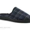 Pantoufle H Carreaux Bleu Marine 002 19167