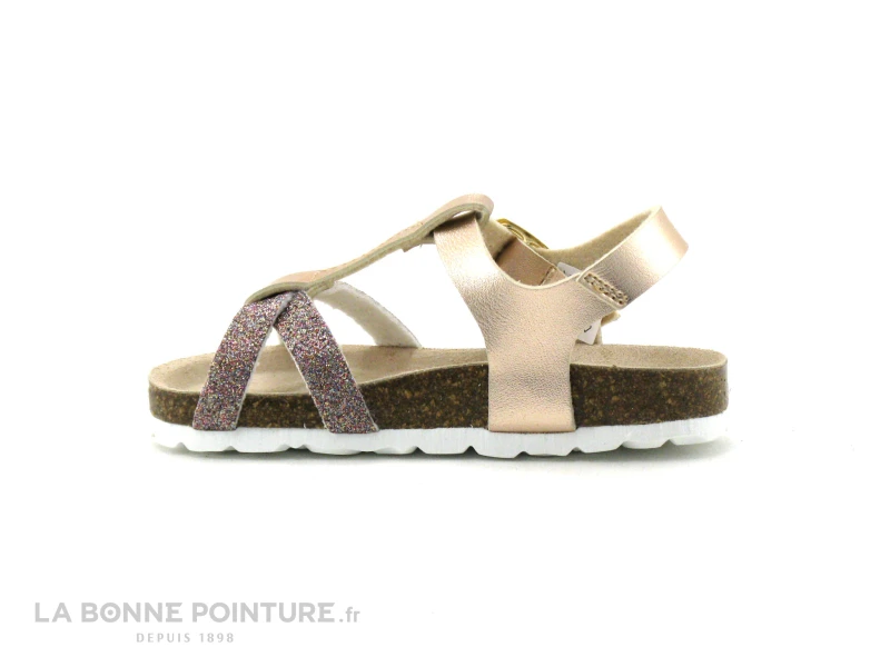 Autenti 689180 Rose Metal - Sandale Fille Avec Paillettes 2 Autenti 689180 Rose Metal - Sandale Fille Avec Paillettes – Image 2