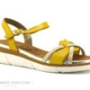 Jordana 3424 - Jaune - Or - Sandale Compensee Femme