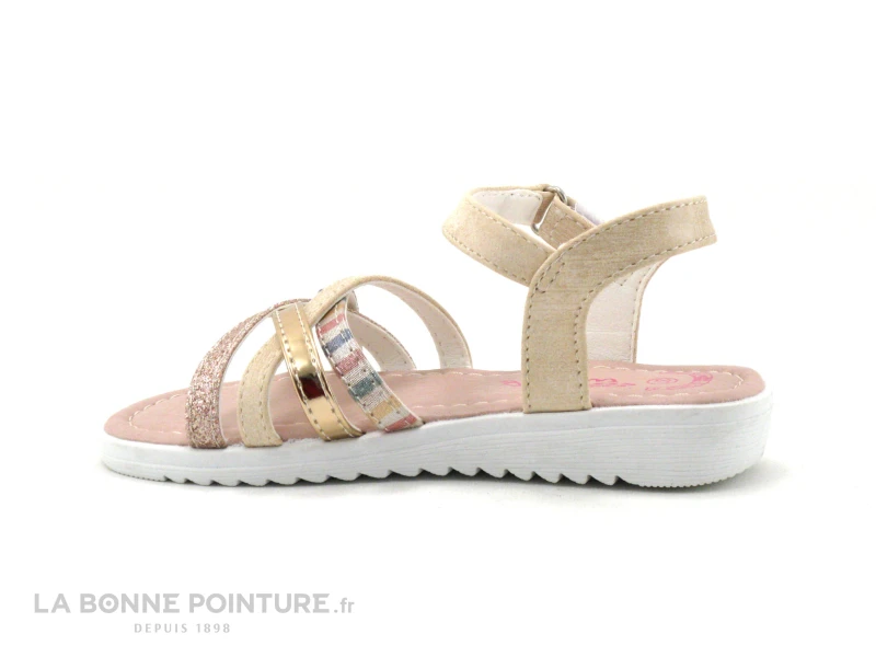Wipop YOLE Rose - Paillettes Et Rose Gold - Nu-pieds Fille 2 Wipop YOLE Rose - Paillettes Et Rose Gold - Nu-pieds Fille – Image 2