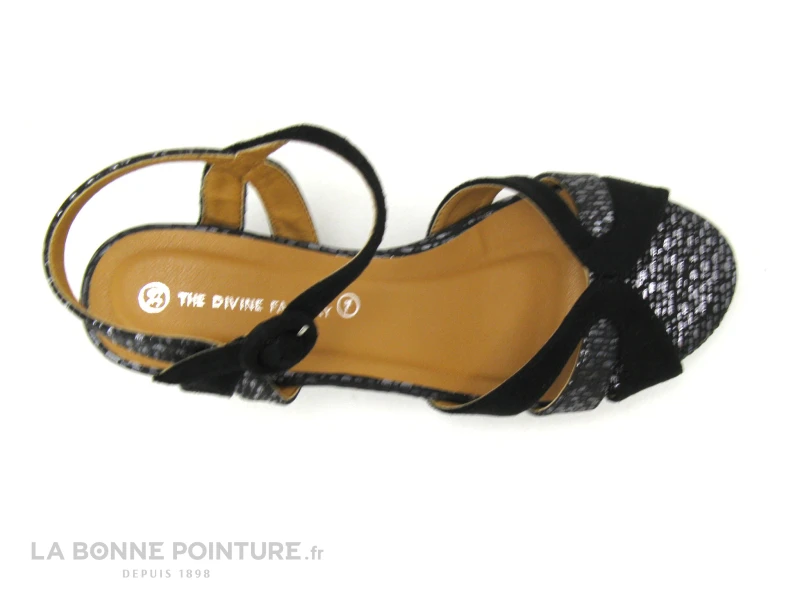 The Divine Factory QL4349 Noir Argent - Sandale Compensee 3 The Divine Factory QL4349 Noir Argent - Sandale Compensee – Image 3