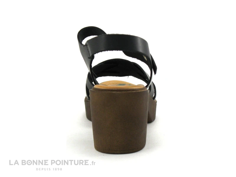 BioNatura 99A2268-I-GOINER - Oil Nero - Sandale Cuir Noir Talon Large 4 BioNatura 99A2268-I-GOINER - Oil Nero - Sandale Cuir Noir Talon Large – Image 4