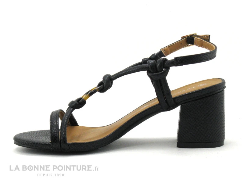 The Divine Factory QL4328 Noir Lezard - Anneau - Sandale Talon 3 The Divine Factory QL4328 Noir Lezard - Anneau - Sandale Talon – Image 3