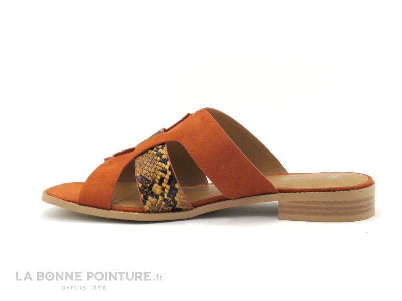 The Divine Factory QL4335 Terra Cotta - Orange - Python - Mule 3 The Divine Factory QL4335 Terra Cotta - Orange - Python - Mule – Image 3