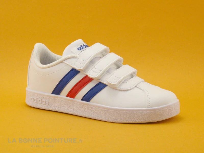 Adidas VL COURT 2-0 Blanc Bleu Rouge - Basket Basse Enfant 4 Adidas VL COURT 2-0 Blanc Bleu Rouge - Basket Basse Enfant – Image 4