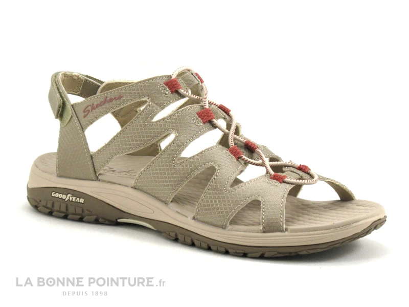 Skechers Lomell Everchanging 163142 - Beige - Sandale Confortable Femme 4 Skechers Lomell Everchanging 163142 - Beige - Sandale Confortable Femme – Image 4