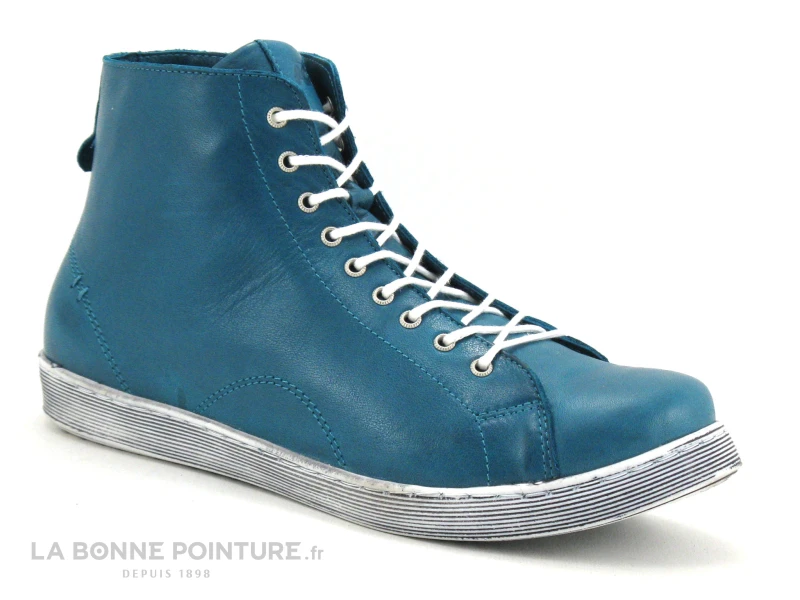 Andrea Conti 0341500-391 Topas - Basket Montante Femme Cuir Bleu 1 Andrea Conti 0341500-391 Topas - Basket Montante Femme Cuir Bleu
