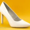 Marco Tozzi 2-22415-34 White Patent - Escarpin Blanc Verni Talon Haut