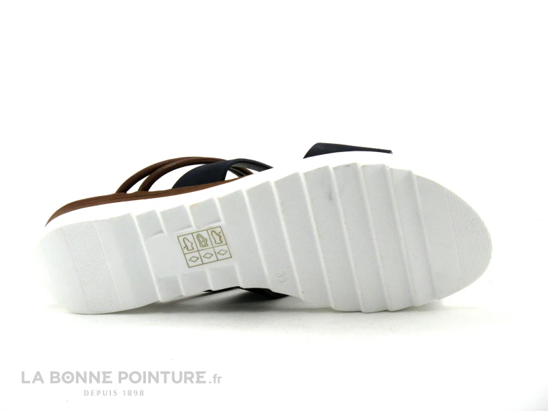 Sun Shadow 272029 Bleu Marine - Marron - Cercles Dores - Mule Femme 4 Sun Shadow 272029 Bleu Marine - Marron - Cercles Dores - Mule Femme – Image 4