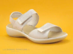 Romika IBIZA 109 Off White - Sandale Confort Femme Cuir Blanc