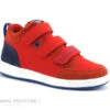 Kickers BILBON Velcro - Rouge - Marine - Basket Montante GARCON