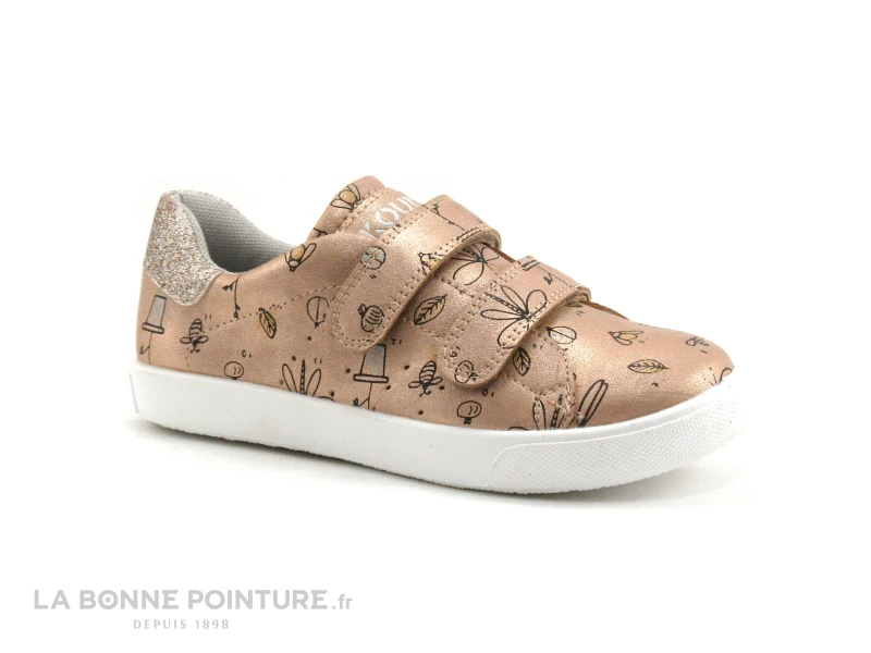 KOUKI By Bopy TAOFI - Peche Imprime - Velcros - Sneakers Fille 5 KOUKI By Bopy TAOFI - Peche Imprime - Velcros - Sneakers Fille – Image 5
