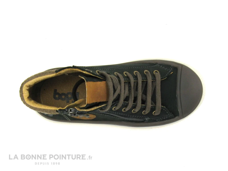 Bopy VELVET Vert - Basket Montante GARCON Cuir Vert 6 Bopy VELVET Vert - Basket Montante GARCON Cuir Vert – Image 6