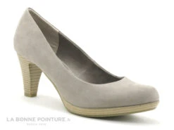 Nouvelles versions 1 Marco Tozzi 2-22411-26 Taupe Velours - Escarpin Beige Femme