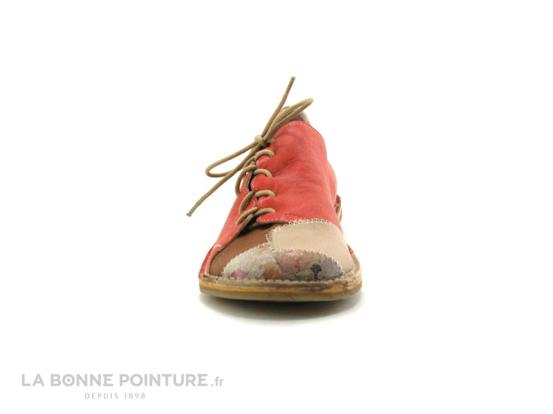 Alce Shoes 9058 - Rouge - Beige - Lacet Lateral - Chaussure Basse F 2 Alce Shoes 9058 - Rouge - Beige - Lacet Lateral - Chaussure Basse F – Image 2