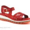 Valerias 6130 Rouge - Sandale Femme Cuir Rouge
