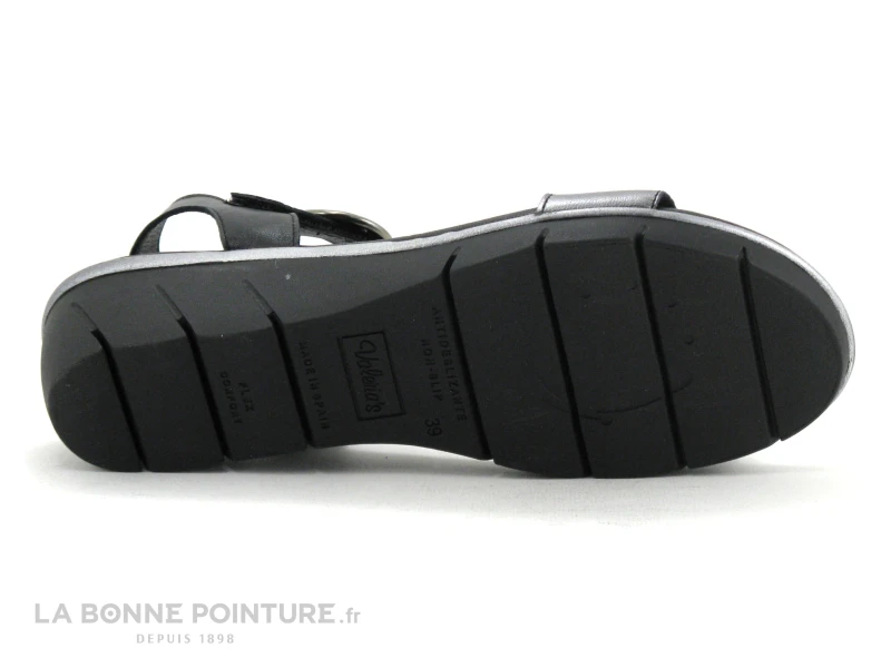 Valerias 6023 Argent - Noir - Sandale Femme Semelle Compensee 7 Valerias 6023 Argent - Noir - Sandale Femme Semelle Compensee – Image 7