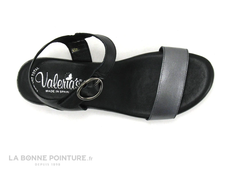 Valerias 6023 Argent - Noir - Sandale Femme Semelle Compensee 6 Valerias 6023 Argent - Noir - Sandale Femme Semelle Compensee – Image 6