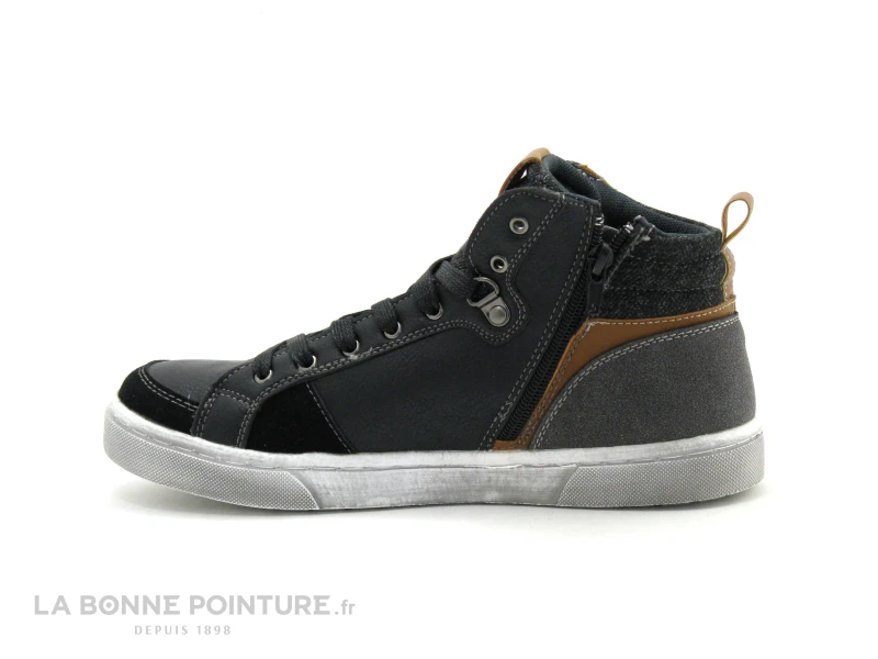 SK8 By Bopy TAROULIO Noir Gris - Basket Montante GARCON 3 SK8 By Bopy TAROULIO Noir Gris - Basket Montante GARCON – Image 3