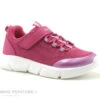 Geox ARIL J16DLB Fuchsia - Basket Fille Rose Avec Elastique Et Velcro