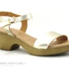 Kaola 710 - Platine - Sandale Doree Petit Talon