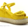 Xti 49940 Yellow - Sandale Espadrille Jaune Talon Compense