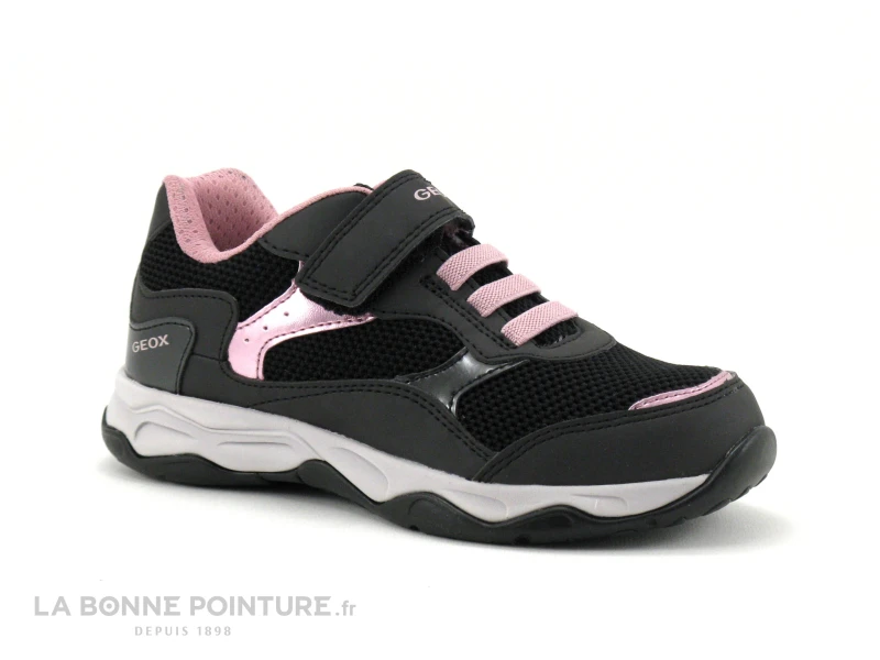 Geox CALCO J15CMA Black - Pink - Sneakers Fille 1 Geox CALCO J15CMA Black - Pink - Sneakers Fille
