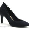 Tamaris 1-22451-22 Navy Suede - Fronces - Escarpin Bleu Marine