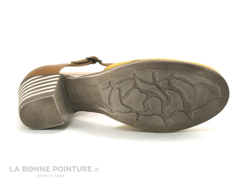 Alce Shoes 9840 - Jaune Marron - Escarpin Bride Salome 7 Alce Shoes 9840 - Jaune Marron - Escarpin Bride Salome – Image 7