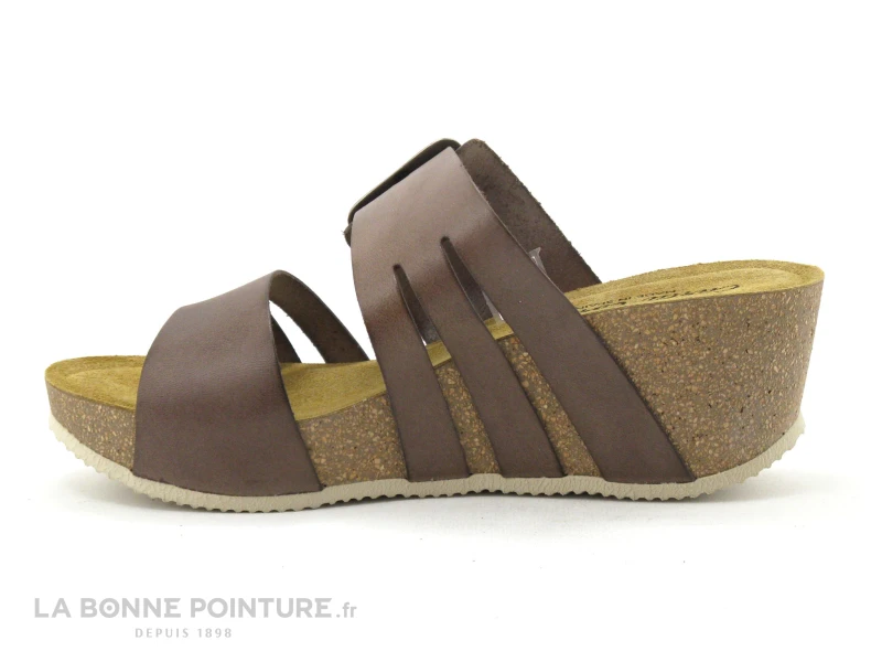 Carla Tortosa 56103 Taupe - Bride Boucle Carree - Mule Compensee 2 Carla Tortosa 56103 Taupe - Bride Boucle Carree - Mule Compensee – Image 2