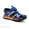 Geox BOREALIS J920RB - Bleu Royal - Orange - Sandale GARCON