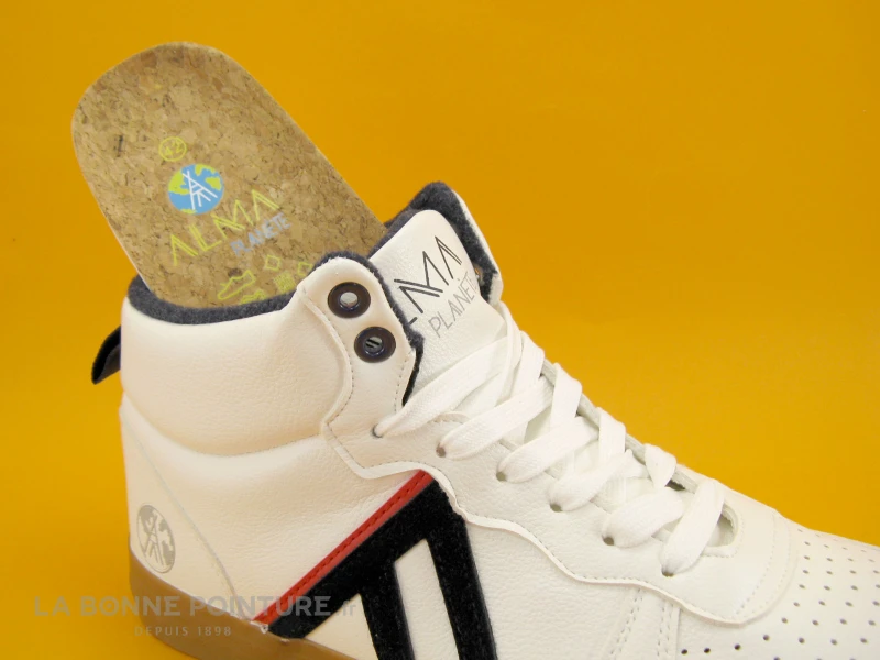 Alma Planete VULCANO Montant Blanc - Basket Montante Blanche Homme 5 Alma Planete VULCANO Montant Blanc - Basket Montante Blanche Homme – Image 5