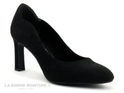 Tamaris 1-22405-27 Black - Escarpin Velours Noir - Talon Haut