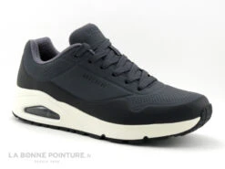 Skechers UNO TIMELINE Gris Noir - Basket Homme