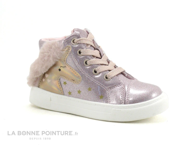 Happy Bee B840040 Rose - Basket Montante Fille Brillante 1 Happy Bee B840040 Rose - Basket Montante Fille Brillante