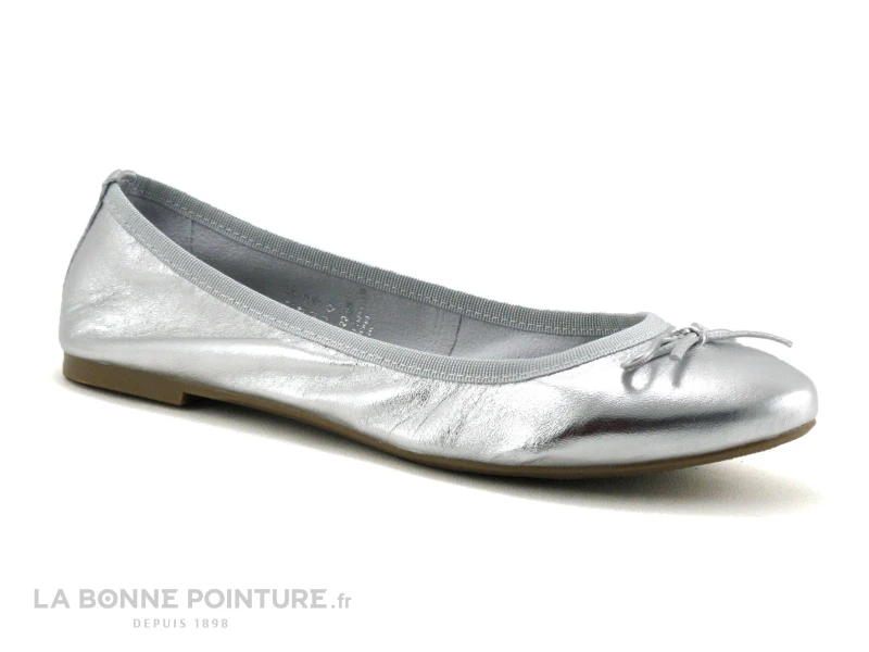 Marco Tozzi Premio 2-22122-22 Silver - Ballerine Cuir Argent 1 Marco Tozzi Premio 2-22122-22 Silver - Ballerine Cuir Argent