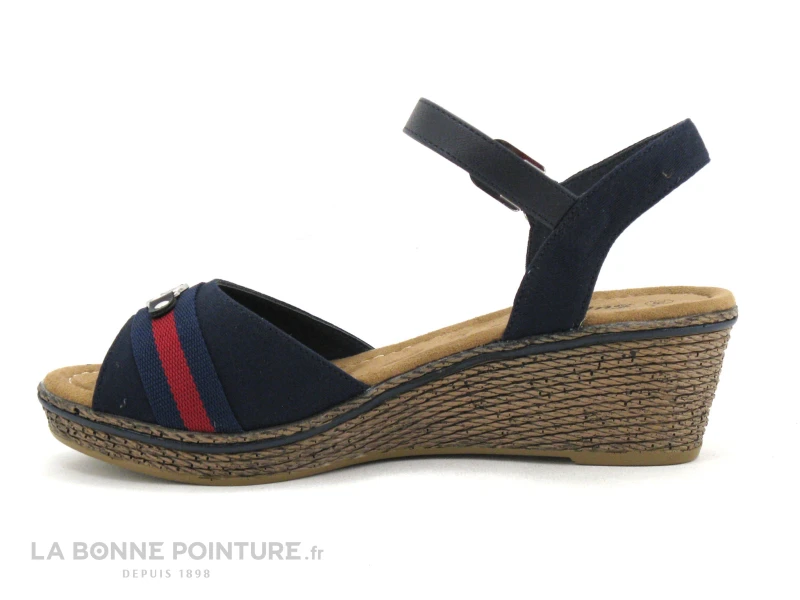 Supremo 8022105 Navy - Rayure Rouge - Sandale Femme 2 Supremo 8022105 Navy - Rayure Rouge - Sandale Femme – Image 2