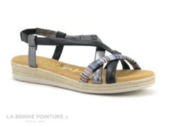 Spartanas SPEDRA Noir Acier Multicolore - Sandale Femme