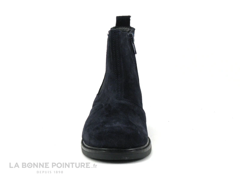 Bopy SEVEN Cuir Velours Bleu Marine - Bottine Fille 2 Bopy SEVEN Cuir Velours Bleu Marine - Bottine Fille – Image 2
