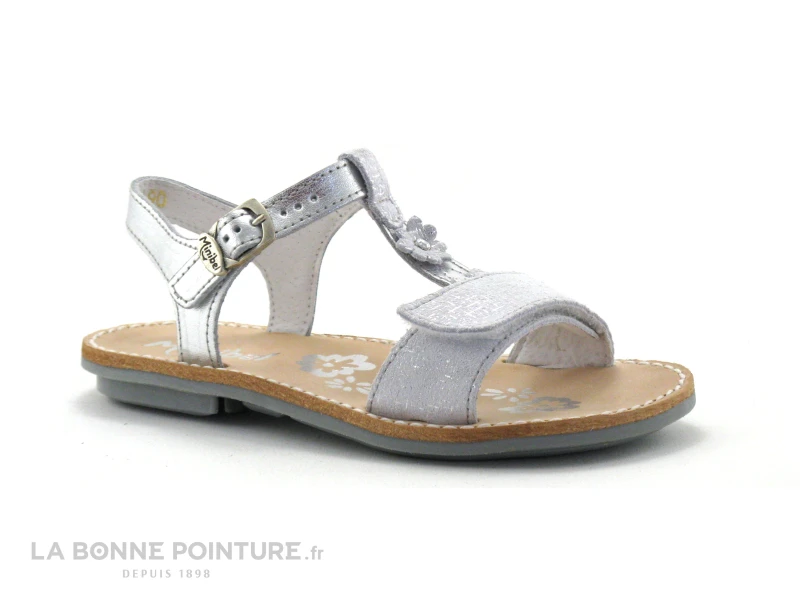 Minibel PAPEETE 1M132334G-190 Argent - Nu-pieds Fille 5 Minibel PAPEETE 1M132334G-190 Argent - Nu-pieds Fille – Image 5