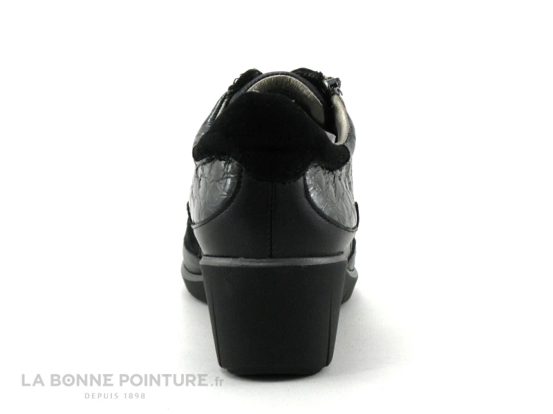 Pedi Girl GIFAR Anthracite Croco - Chaussure Compensee Avec Zip 4 Pedi Girl GIFAR Anthracite Croco - Chaussure Compensee Avec Zip – Image 4
