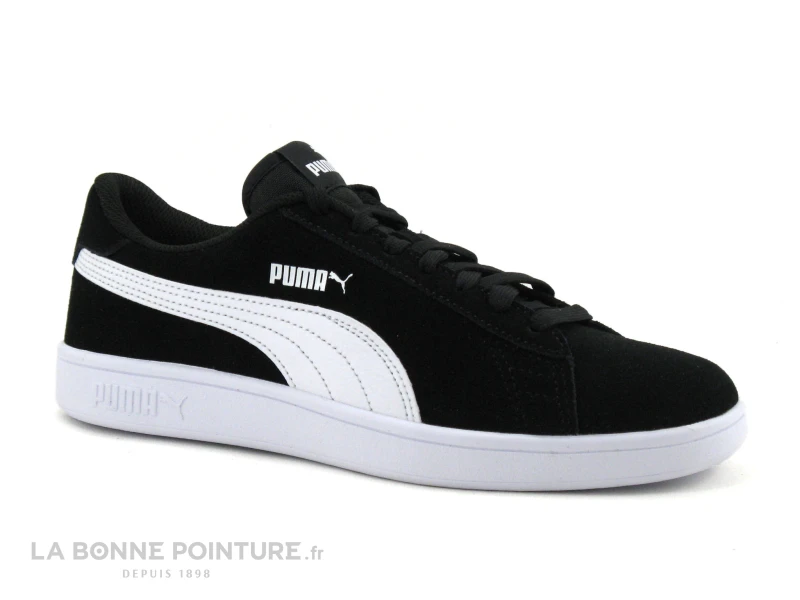 Puma SMASH V2 SD Junior Black - Basket Basse Cuir Velours Noir 5 Puma SMASH V2 SD Junior Black - Basket Basse Cuir Velours Noir – Image 5