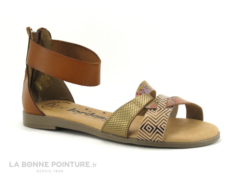 Jordana 3444 Marron Bronze Metal - Sandale Avec Zip 1 Jordana 3444 Marron Bronze Metal - Sandale Avec Zip