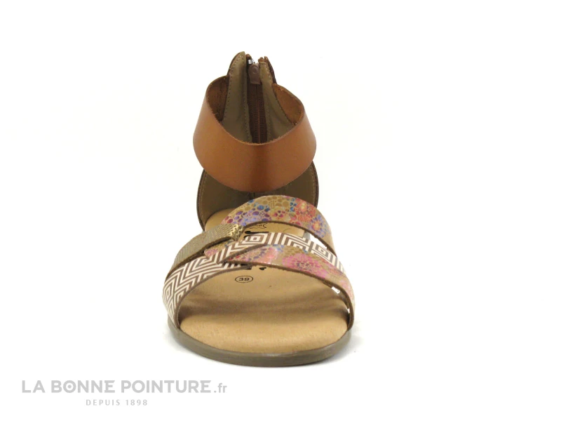 Jordana 3444 Marron Bronze Metal - Sandale Avec Zip 2 Jordana 3444 Marron Bronze Metal - Sandale Avec Zip – Image 2