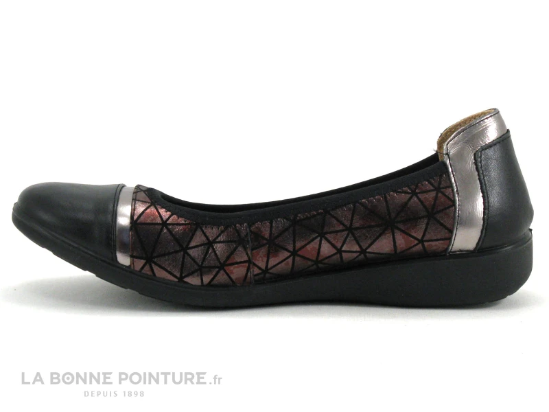 Inea ROYAL Noir Cuivre - Ballerine Mode Femme 3 Inea ROYAL Noir Cuivre - Ballerine Mode Femme – Image 3