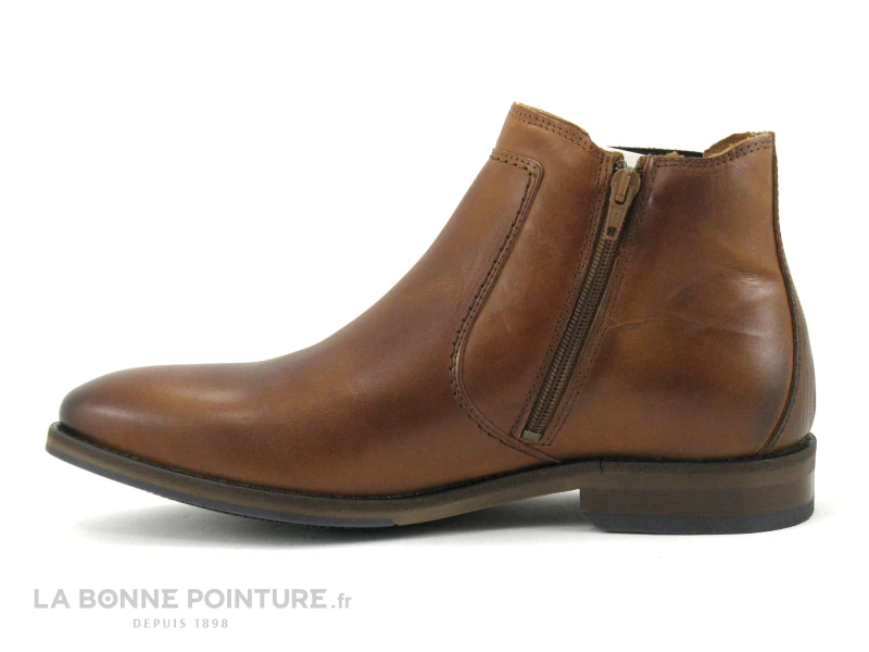 Redskins PAPYRUS Cognac - Boots Chelsea Homme Avec Zip 3 Redskins PAPYRUS Cognac - Boots Chelsea Homme Avec Zip – Image 3